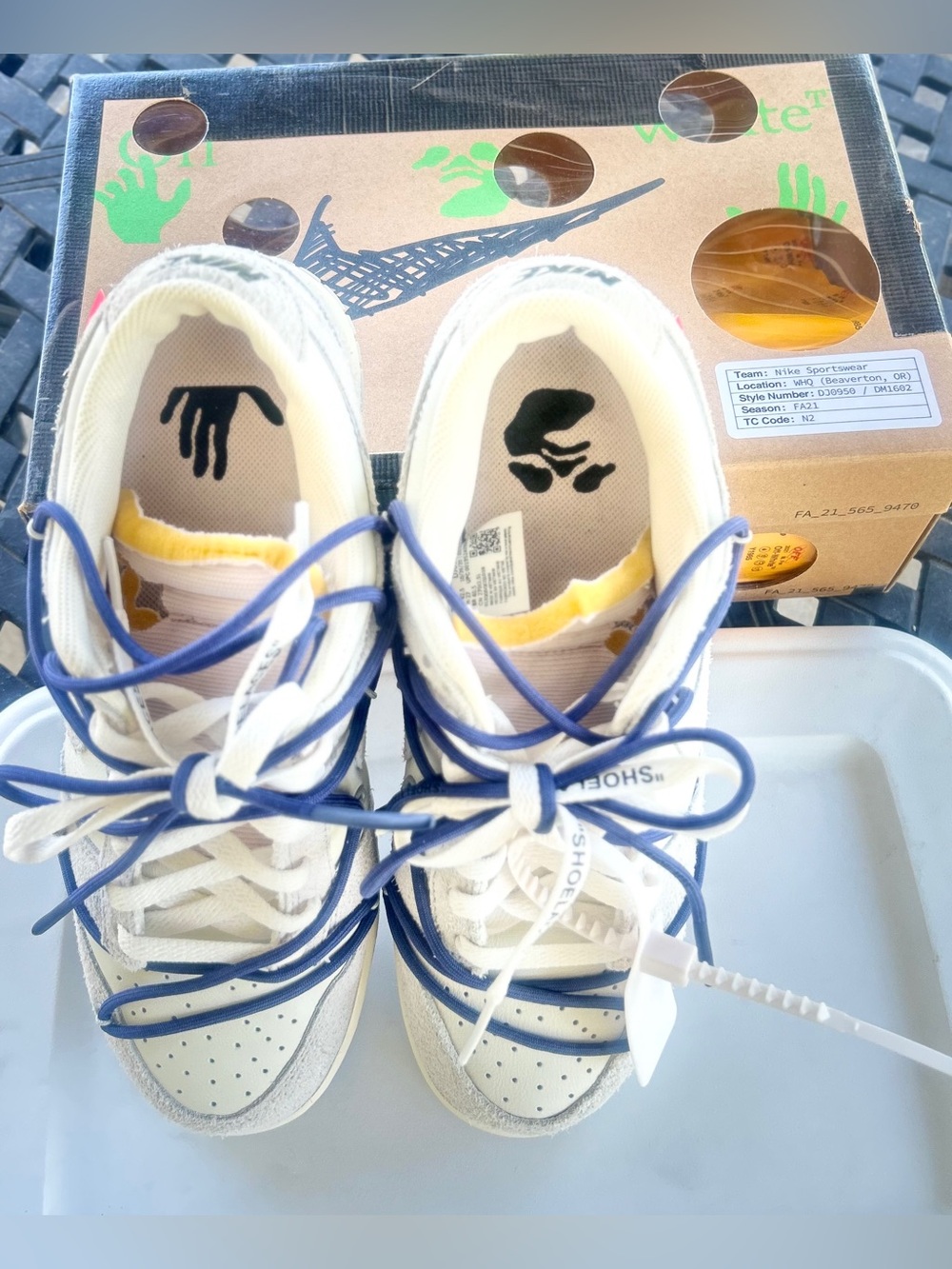 Nike Dunk Low x Off-White Lot 18 of 50'Condition: Brand New in Box Size Men's 9 - Picture 7 of 9